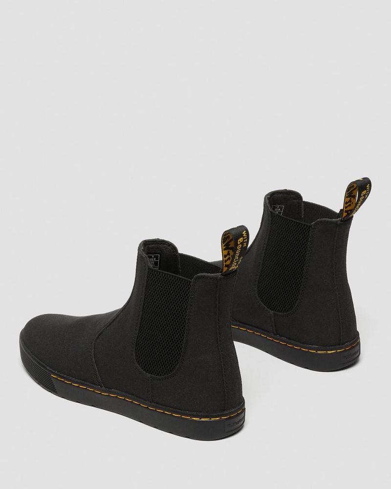 Black Men's Dr Martens Tempesta Men's Canvas Casual Chelsea Boots | CA 495SGL